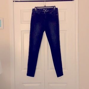 Jennifer Lopez Dark Blue Embellished Jeans